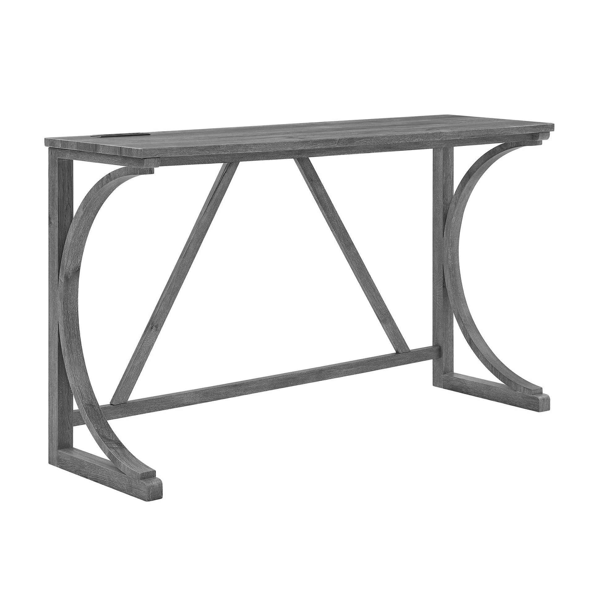 59 Inch Bar Table, Dining Table, Sofa Table with Power Outlet, 3 Upholstered Stools, 4 Piece Bar Table and Chair Set for Living Room, Dining Room, Kitchen - 1st Choice Furniture Direct