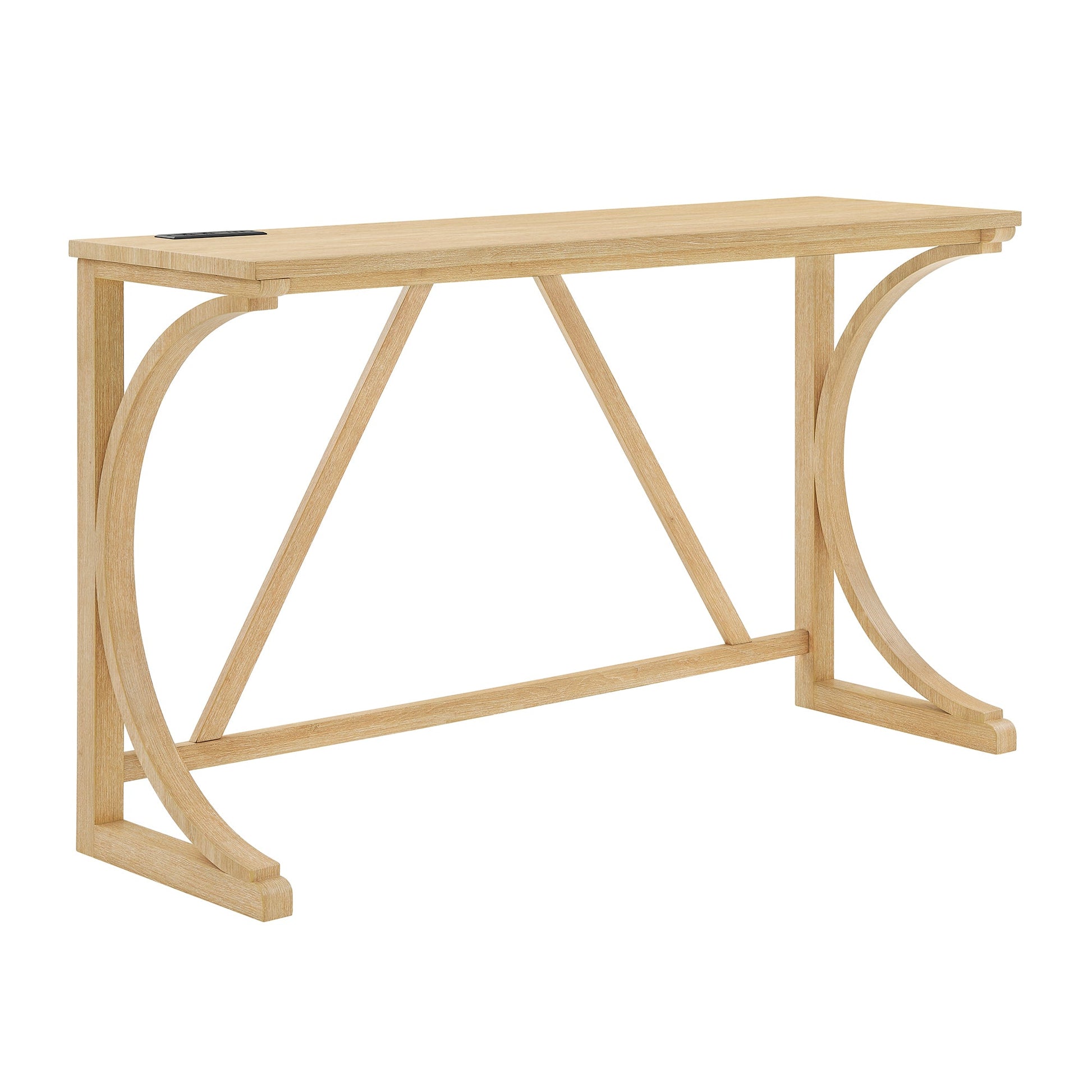 59 Inch Bar Table, Dining Table, Sofa Table with Power Outlet, 3 Upholstered Stools, 4 Piece Bar Table and Chair Set for Living Room, Dining Room, Kitchen - 1st Choice Furniture Direct