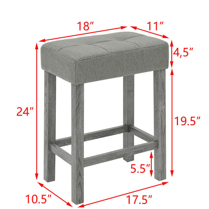 59 Inch Bar Table, Dining Table, Sofa Table with Power Outlet, 3 Upholstered Stools, 4 Piece Bar Table and Chair Set for Living Room, Dining Room, Kitchen - 1st Choice Furniture Direct