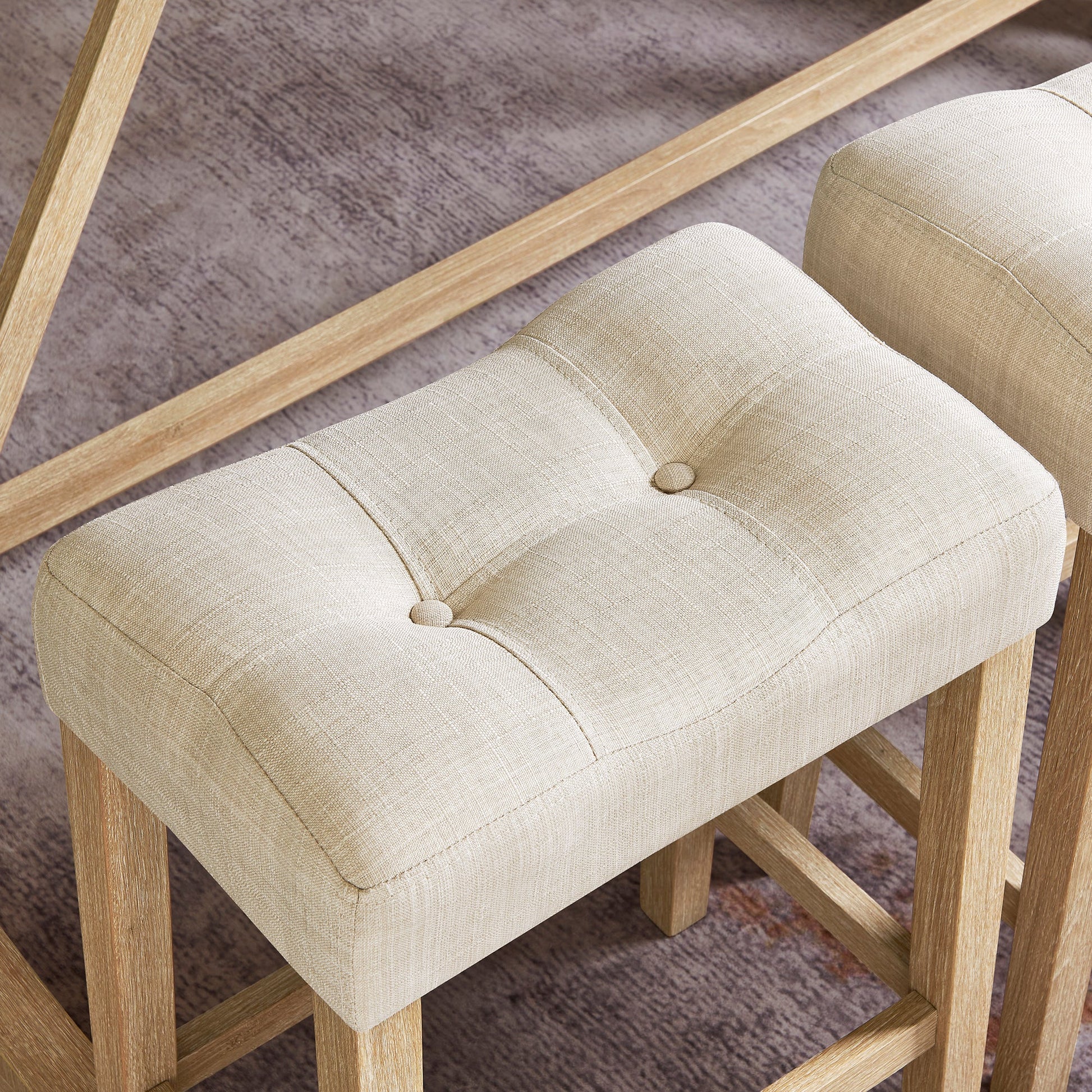 59 Inch Bar Table, Dining Table, Sofa Table with Power Outlet, 3 Upholstered Stools, 4 Piece Bar Table and Chair Set for Living Room, Dining Room, Kitchen - 1st Choice Furniture Direct