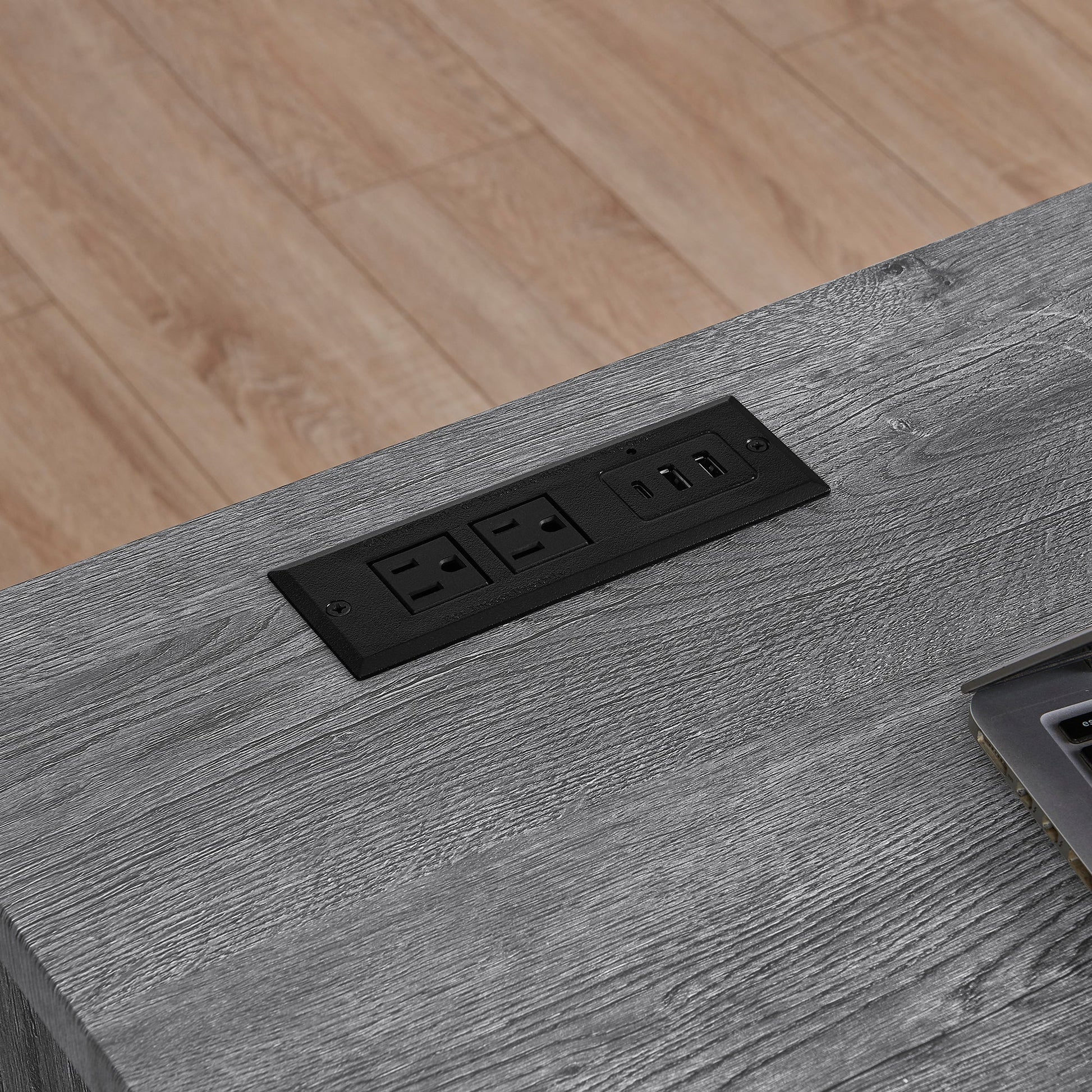 59 Inch Bar Table, Dining Table, Sofa Table with Power Outlet, 3 Upholstered Stools, 4 Piece Bar Table and Chair Set for Living Room, Dining Room, Kitchen - 1st Choice Furniture Direct