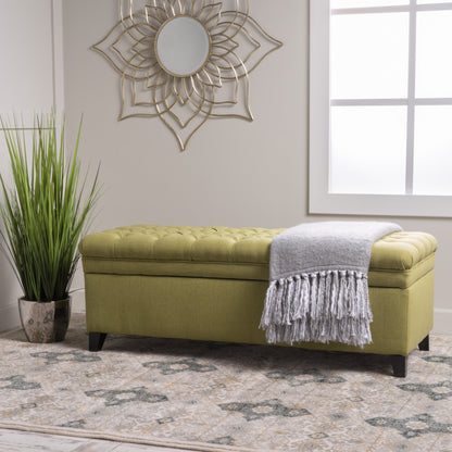 1st Choice Contemporary Storage Bench Ottoman Solution in Green