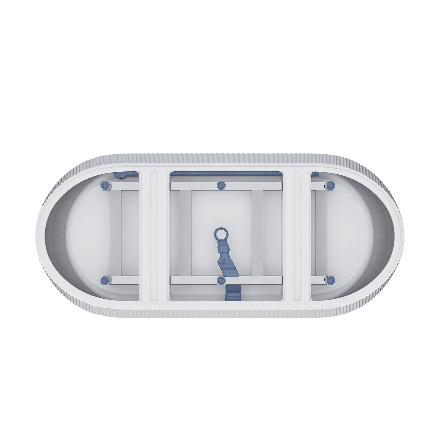 59'Linear AcrylicFreestanding Bathtub Stand Alone Soaker Tub, Glossy White Acrylic, POP - UP Chrome Drain, cUPC Certified - 1st Choice Furniture Direct