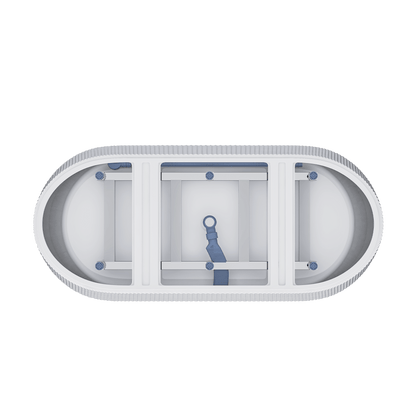 59'Linear AcrylicFreestanding Bathtub Stand Alone Soaker Tub, Glossy White Acrylic, POP - UP Chrome Drain, cUPC Certified - 1st Choice Furniture Direct