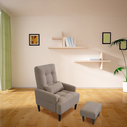 1st Choice Redde Boo Brown Living Room Sofa Single Chair and Ottoman