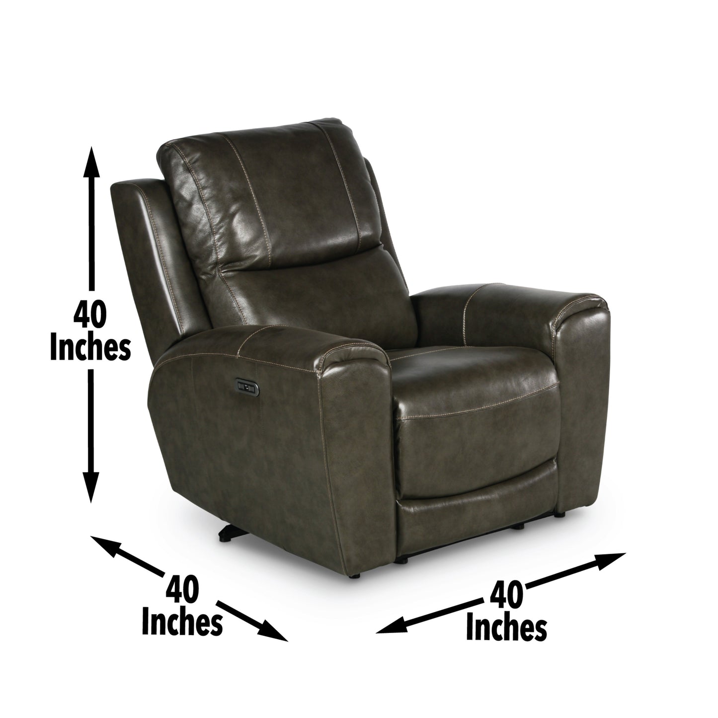 1st Choice Contemporary Leather Power Reclining with Power Leg Rest