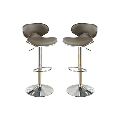 1st Choice Adjustable Espresso Faux Leather Bar Stool - Set of 2