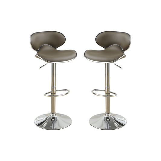 1st Choice Adjustable Espresso Faux Leather Bar Stool - Set of 2