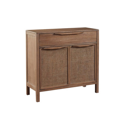 Palisades 2 Door Woven Accent Chest with Cane Webbing and Reclaimed Wood Finish