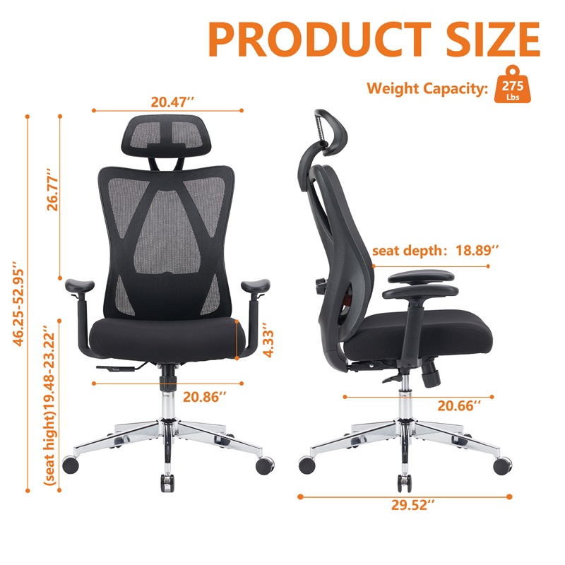 1st Choice Ergonomic High-Back Office Chair: Superior Comfort & Durability