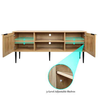 1st Choice Wooden TV Stand Console Table for TVs up to 65 Inches