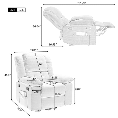 1st Choice Massage Recliner Power Lift Chair for Elderly with Adjustable Massage
