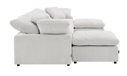 6 Piece Modular Sectional Sofa | Ivory Linen Oversized Sectional - 1st Choice Furniture Direct