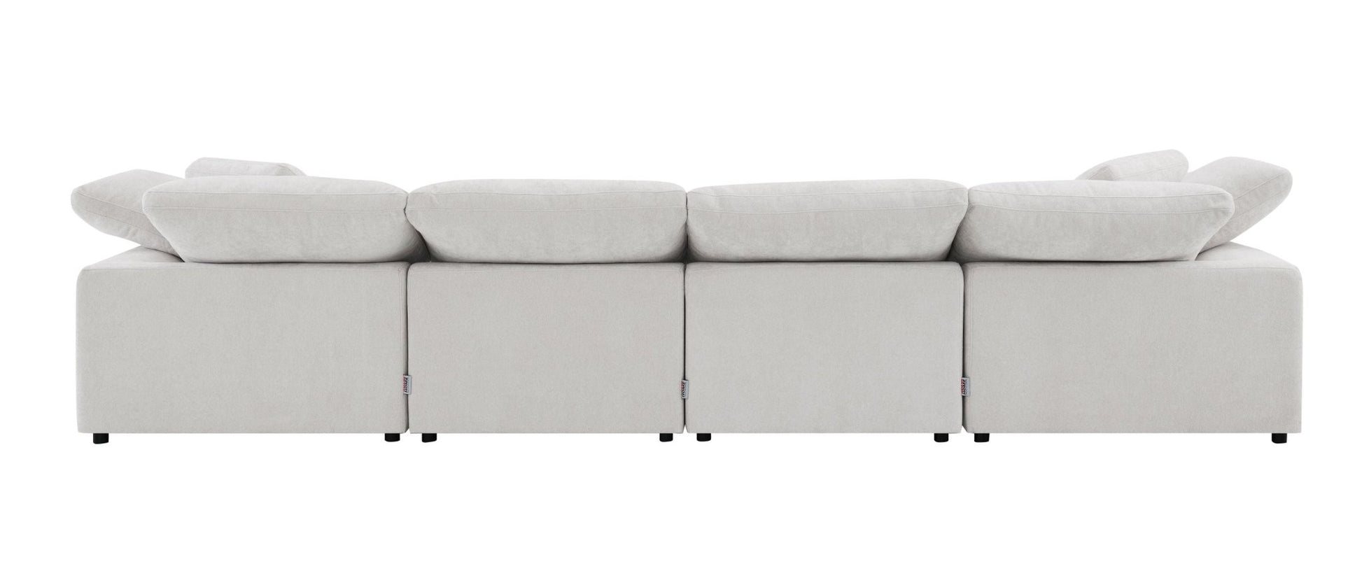 6 Piece Modular Sectional Sofa | Ivory Linen Oversized Sectional - 1st Choice Furniture Direct