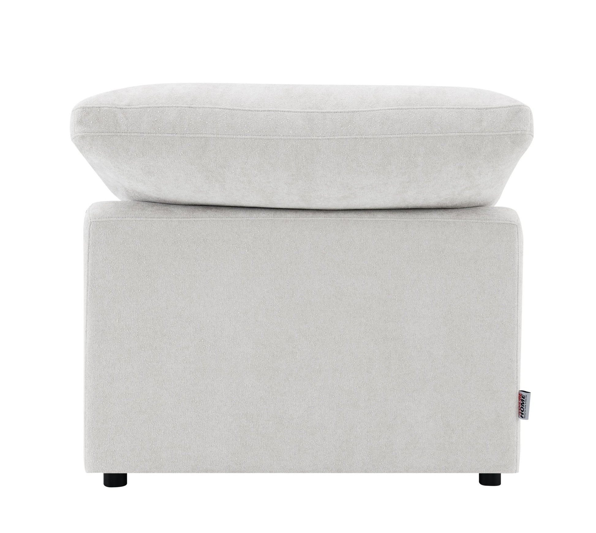 6 Piece Modular Sectional Sofa | Ivory Linen Oversized Sectional - 1st Choice Furniture Direct