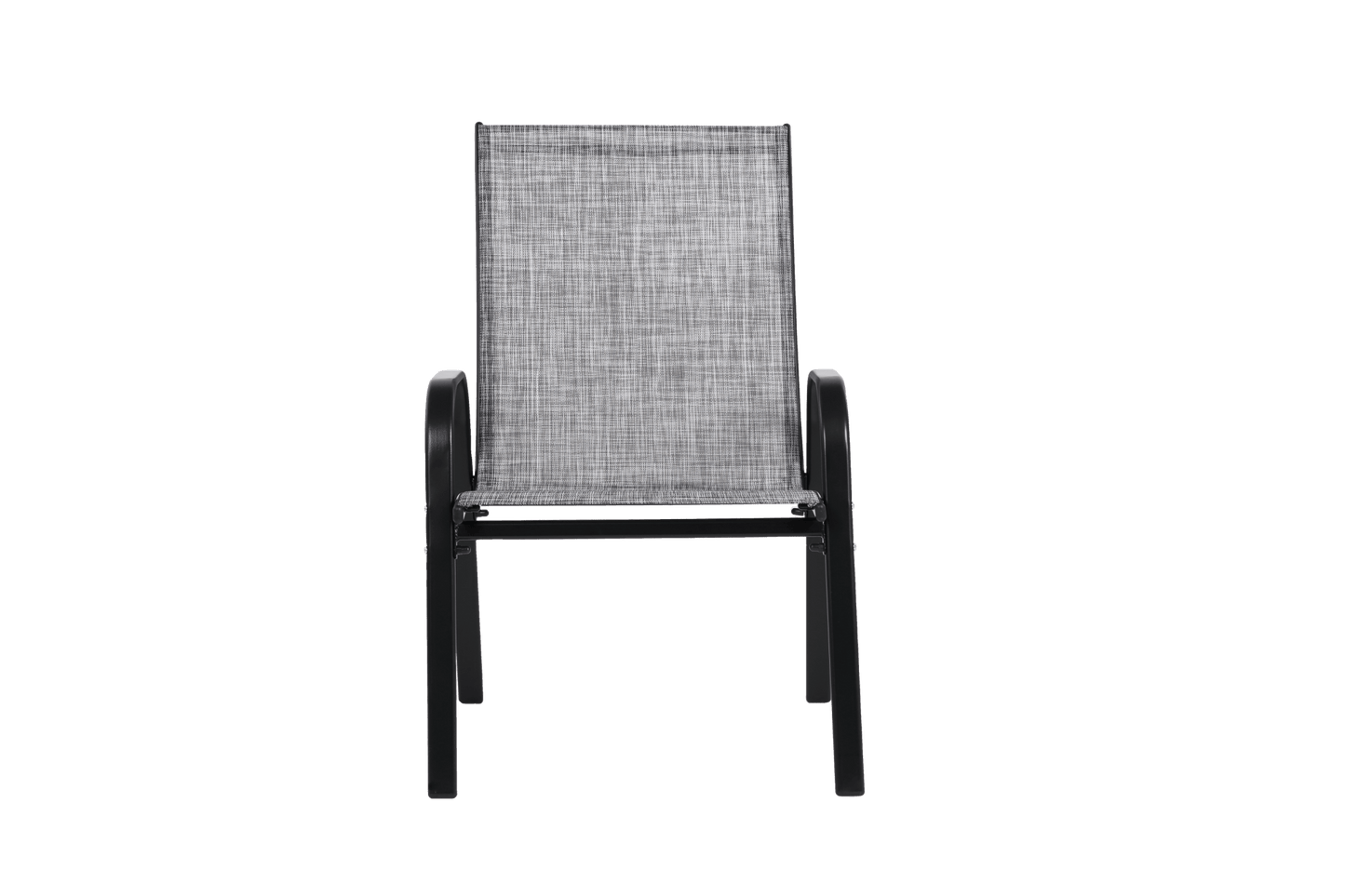 6 Piece Patio Chairs, Outdoor Camping Chairs with Breathable Textilene Fabric, Set of 2 Garden Chairs with Armrest High Backrest for Garden Patio Pool Beach Yard Space Saving ( Grey)6 - 1st Choice Furniture Direct