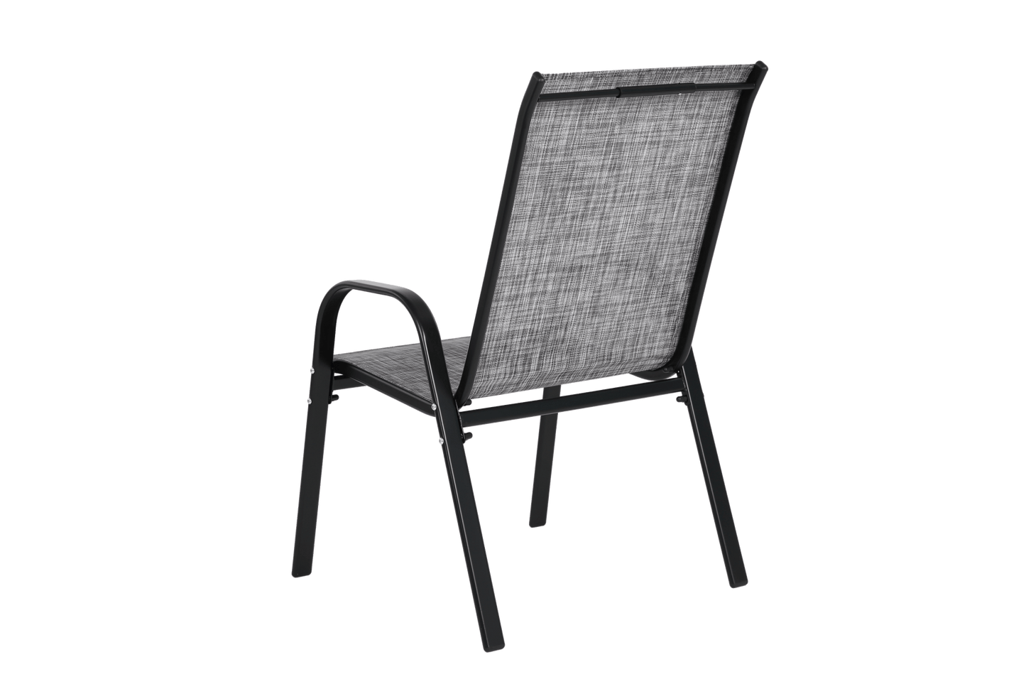 6 Piece Patio Chairs, Outdoor Camping Chairs with Breathable Textilene Fabric, Set of 2 Garden Chairs with Armrest High Backrest for Garden Patio Pool Beach Yard Space Saving ( Grey)6 - 1st Choice Furniture Direct