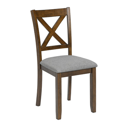 6-Piece Walnut Acacia Wood Dining Set with Bench & Chairs - 1st Choice Furniture Direct