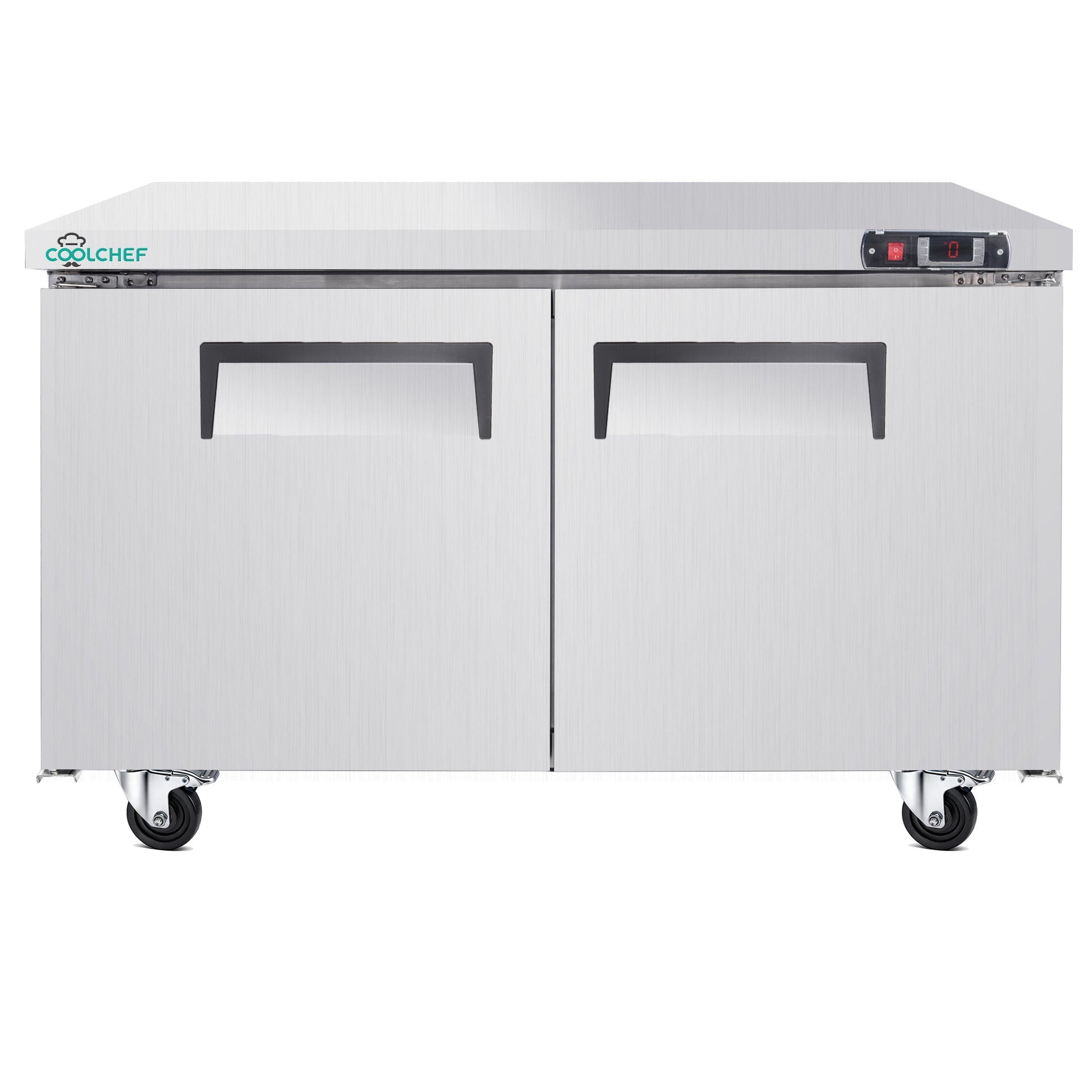 60' Commercial Double Door Worktop Freezer, 17 Cu.ft Stainless Steel Undercounter Freezer, -8–0°F, R290 Heavy-Duty Restaurant Freezer - 1st Choice Furniture Direct