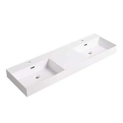 60 Inch Bathroom Resin Sink(GRB60120DMO) - 1st Choice Furniture Direct