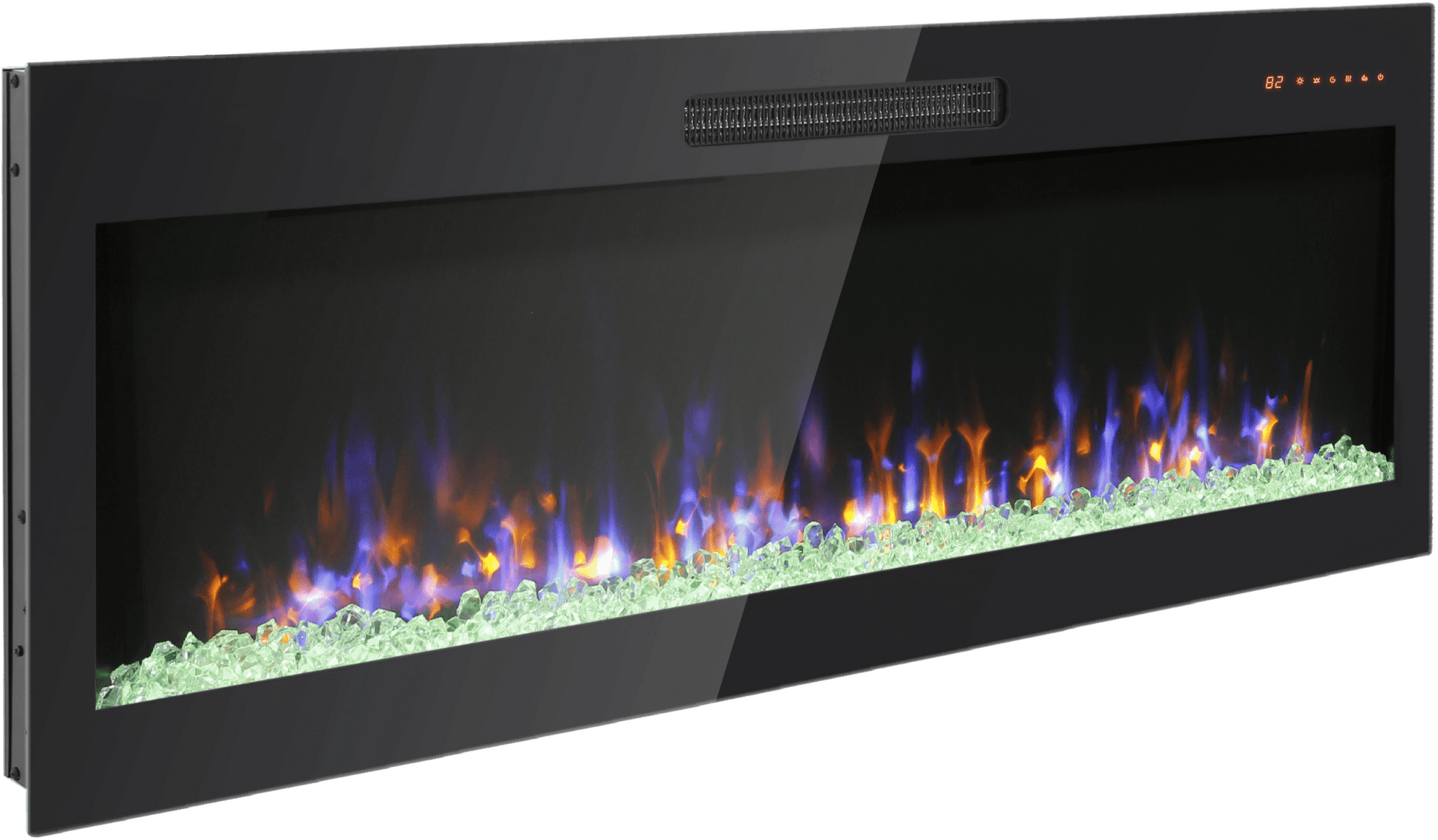60 Inch Electric Fireplace Wall Mounted with Remote Control - 1st Choice Furniture Direct