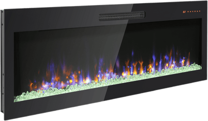 60 Inch Electric Fireplace Wall Mounted with Remote Control - 1st Choice Furniture Direct