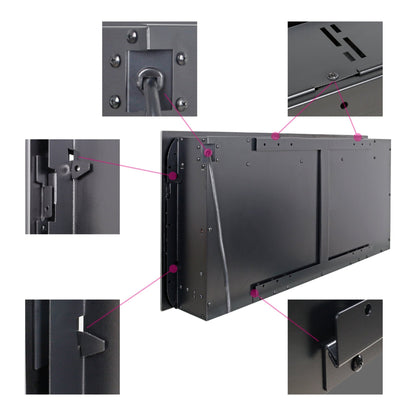 60 Inch Electric Fireplace Wall Mounted with Remote Control - 1st Choice Furniture Direct
