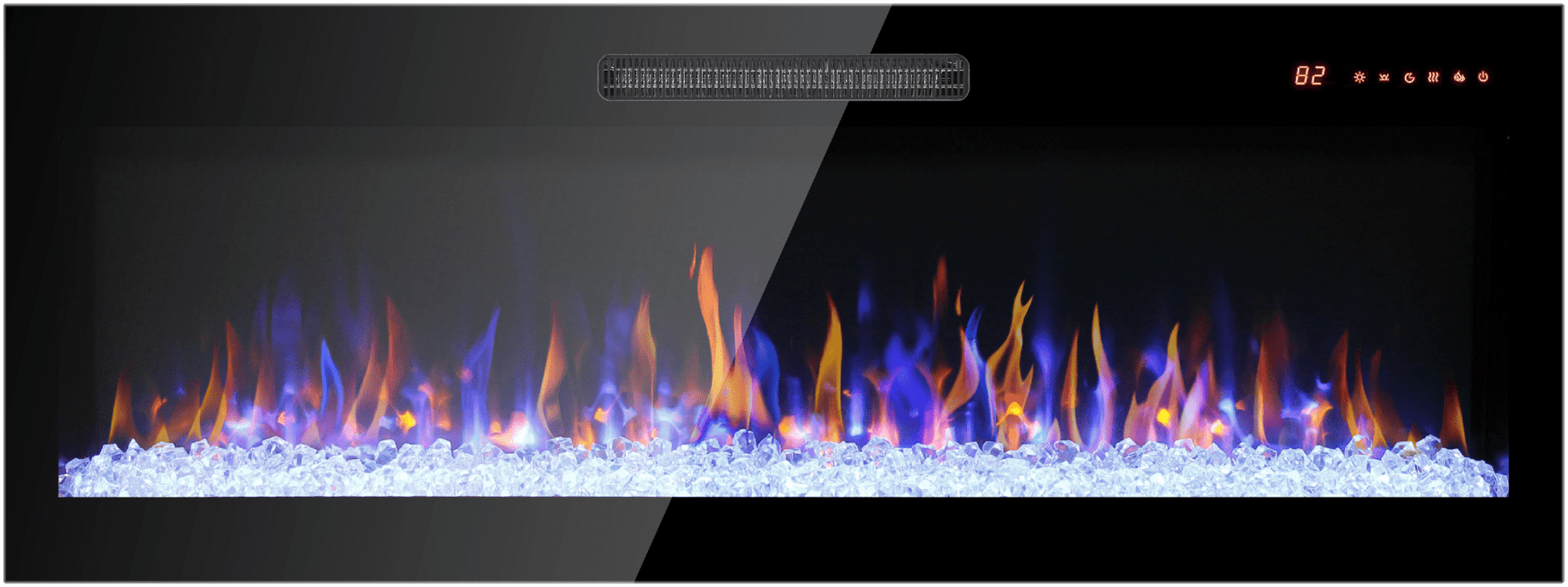 60 Inch Electric Fireplace Wall Mounted with Remote Control - 1st Choice Furniture Direct