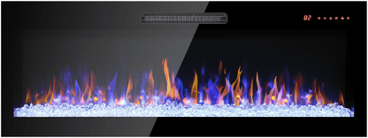 60 Inch Electric Fireplace Wall Mounted with Remote Control - 1st Choice Furniture Direct