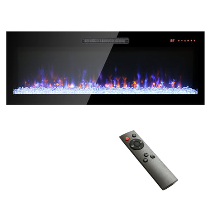 60 Inch Electric Fireplace Wall Mounted with Remote Control - 1st Choice Furniture Direct