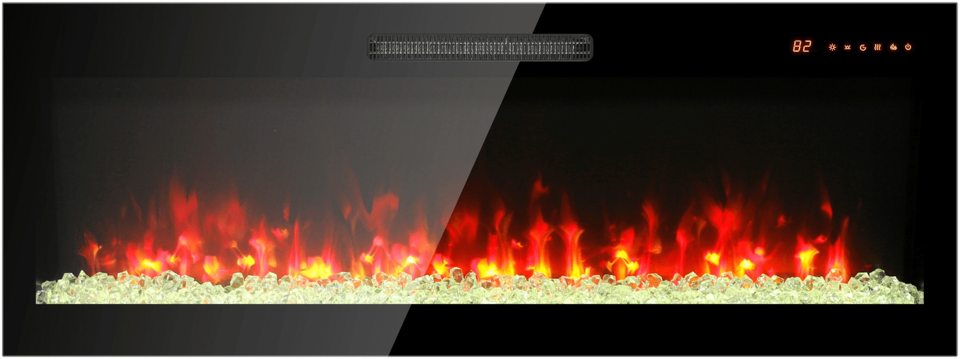 60 Inch Electric Fireplace Wall Mounted with Remote Control - 1st Choice Furniture Direct