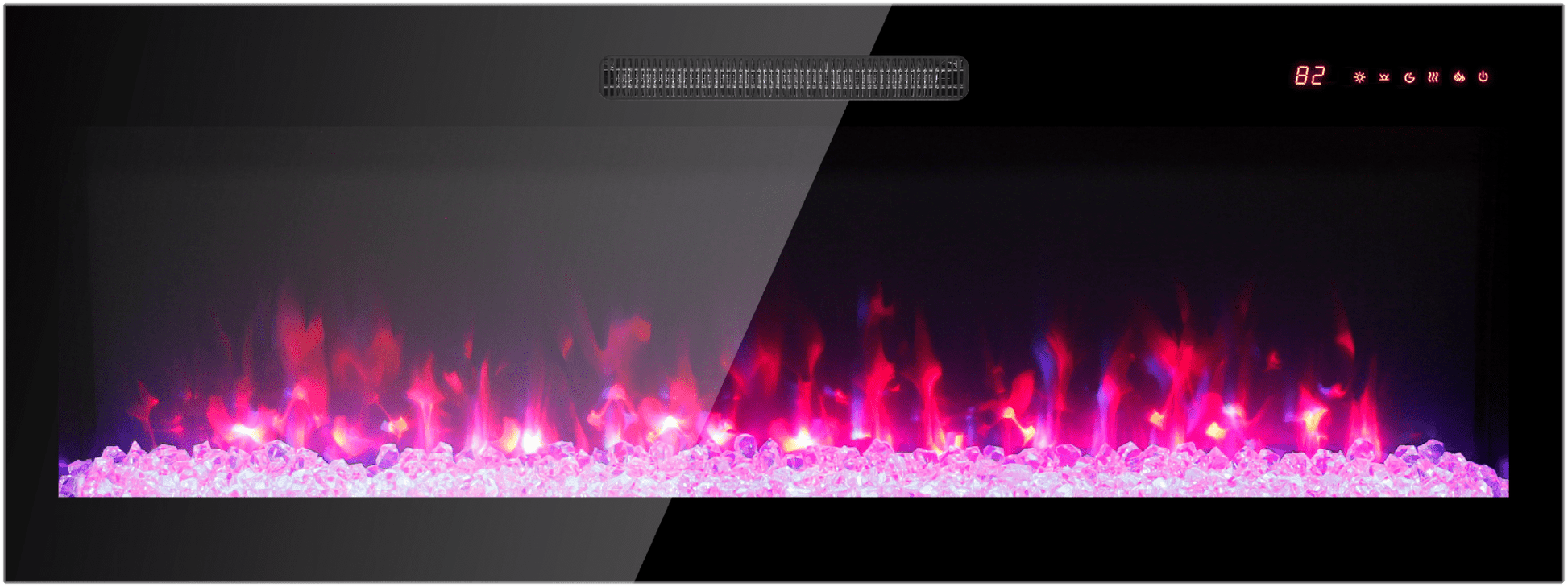 60 Inch Electric Fireplace Wall Mounted with Remote Control - 1st Choice Furniture Direct
