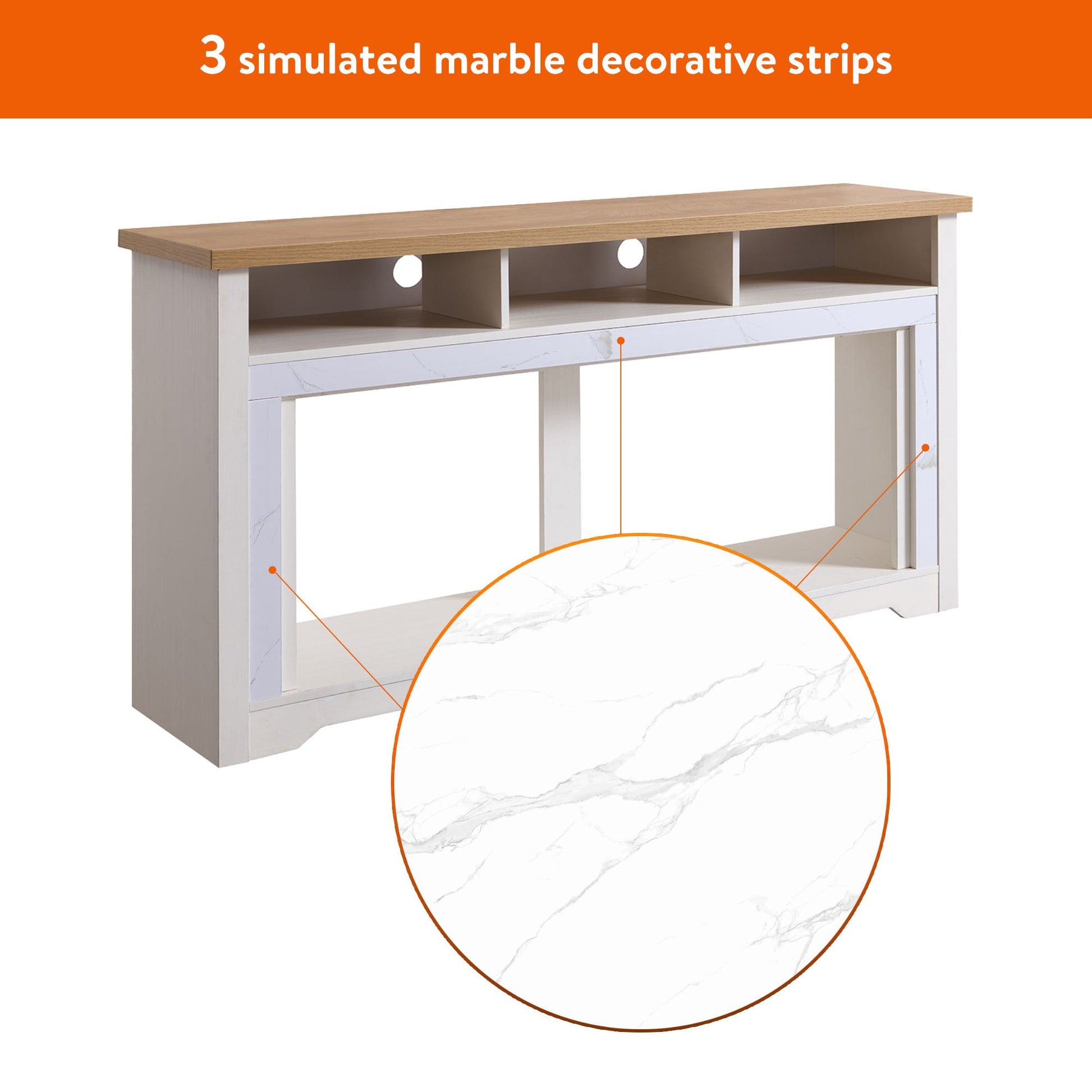 60 inch Fireplace TV Stand for TVs up to 70',with 50'smart Electric Fireplace,white - 1st Choice Furniture Direct