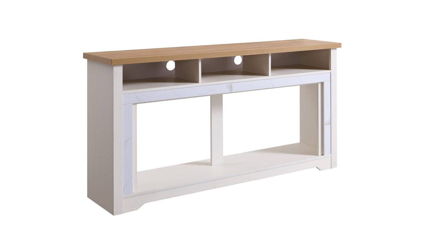 60 inch Fireplace TV Stand for TVs up to 70',with 50'smart Electric Fireplace,white - 1st Choice Furniture Direct