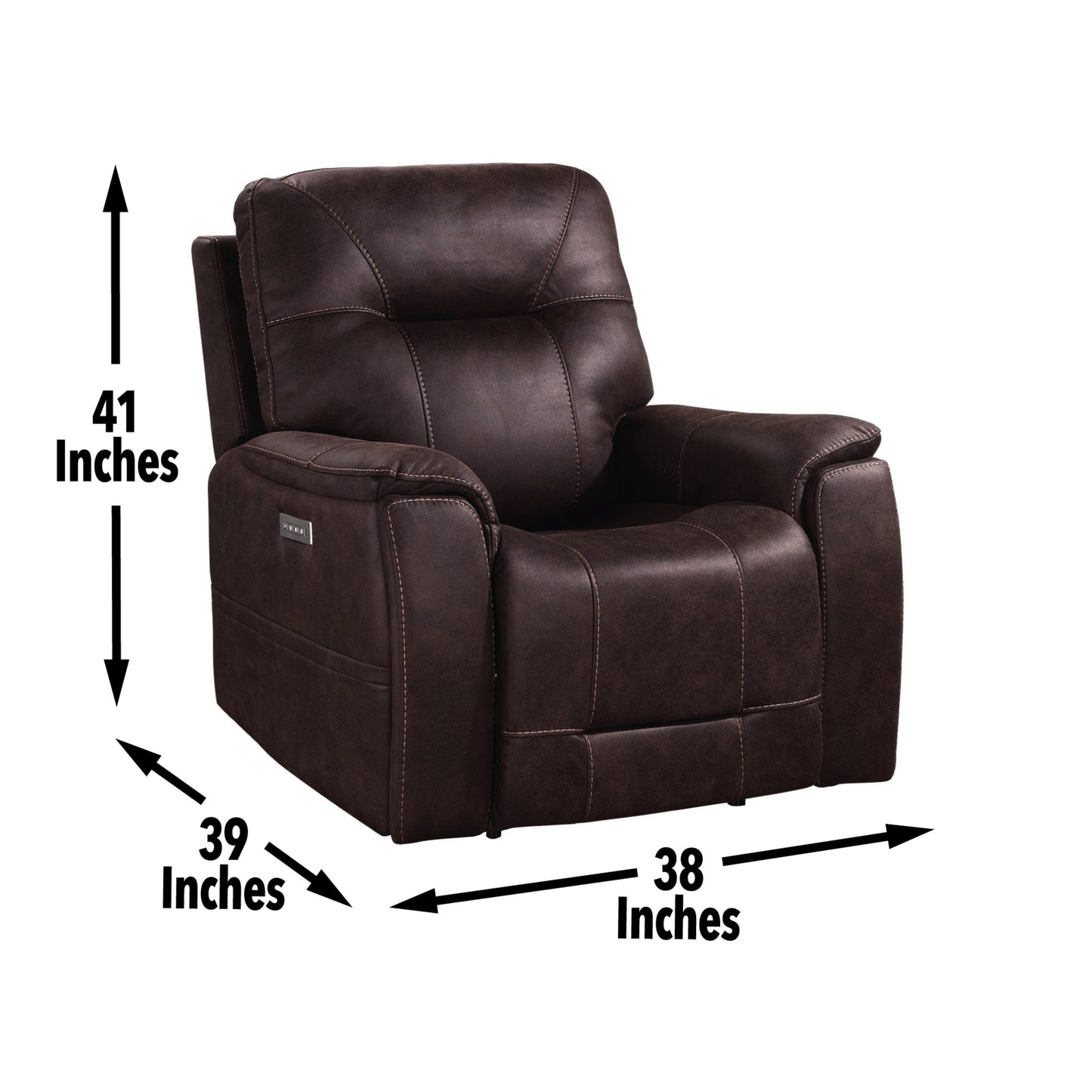 1st Choice Transitional Triple-Power Recliner with Power Footrest