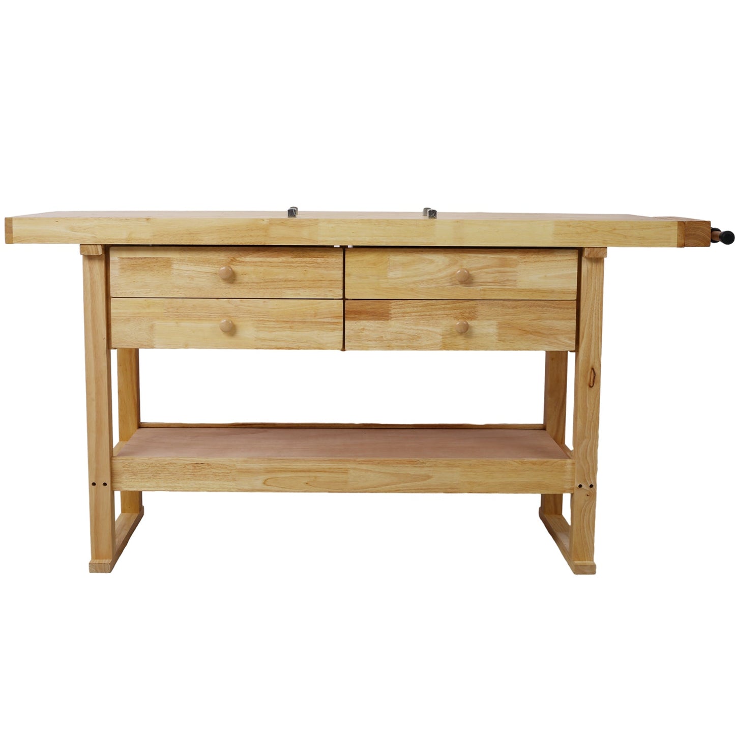 60in Workbench with 4 Drawers Wooden Workbench for Garage Workshop and Home, with Bar Clamps Set 16 inch x 4 - 3/4 inch Throat,Pack of 2 - 1st Choice Furniture Direct
