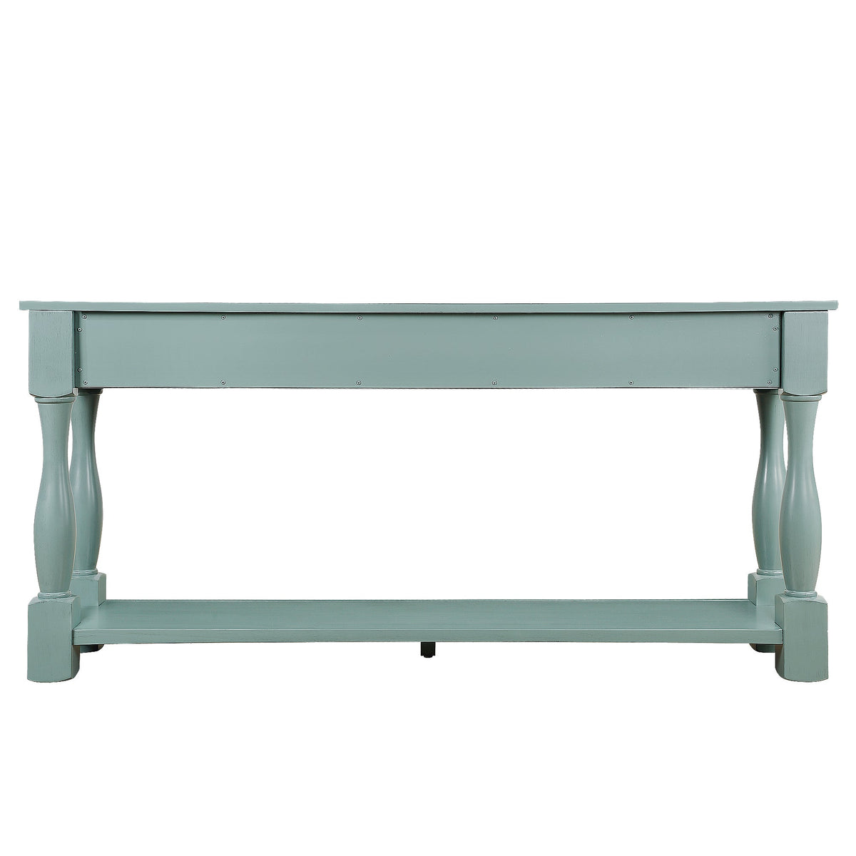 60inch Long Wood Console Table with 3 Drawers and 1 Bottom Shelf for Entryway Hallway Easy Assembly Extra-thick Sofa Table ( Retro Blue) - 1st Choice Furniture Direct
