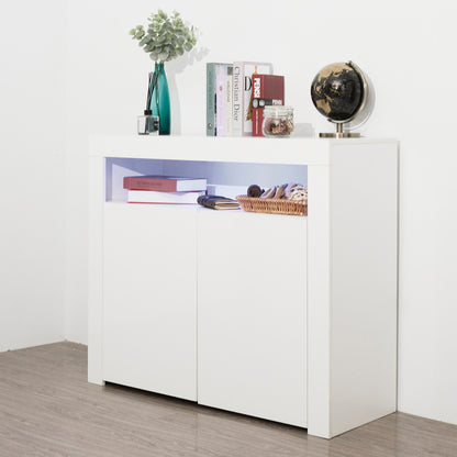 1st Choice Modern Sideboard Storage Cabinet in Black High Gloss