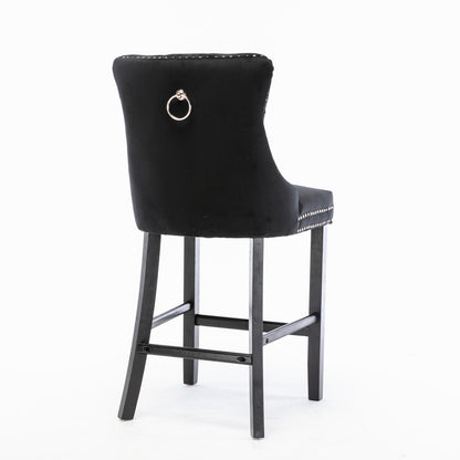 1st Choice Elegant Black Velvet Chair with Foam Filling Stylish Seating