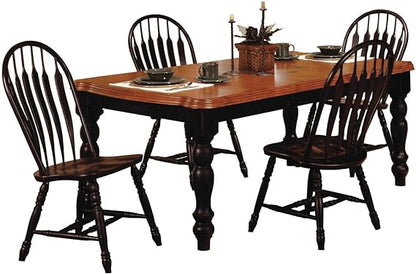 Sunset Trading Andrews 7 Piece 56-72" Rectangular Extendable Dining Set with Arrowback Windsor Chairs