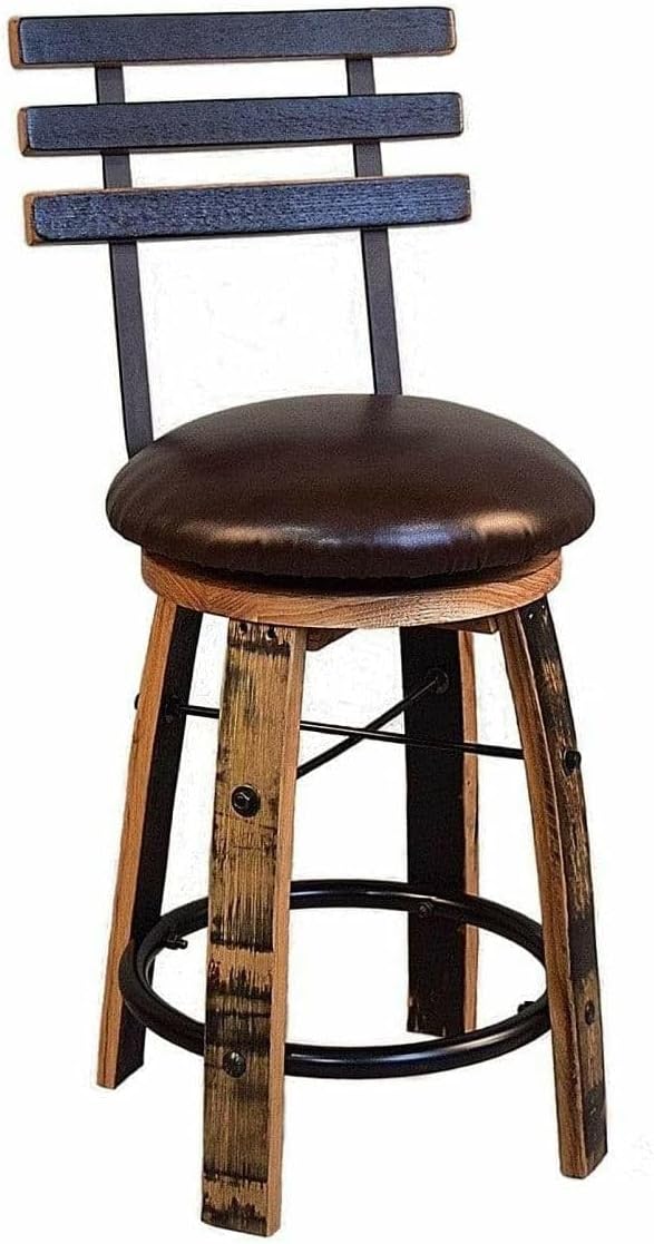 William Sheppee Whiskey Barrel Bar and Counter Stools 30" & 26" Seat