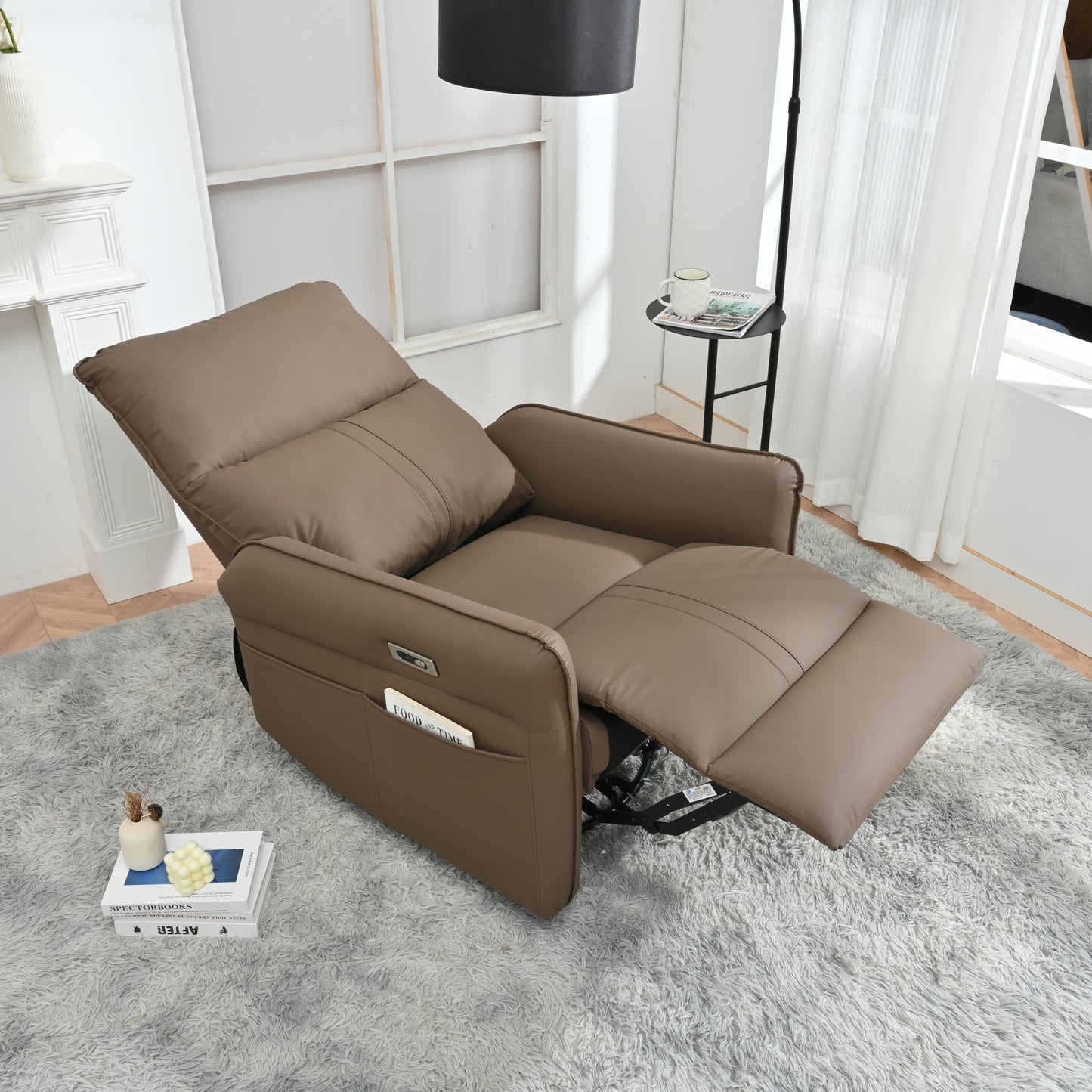 1st Choice Power Swivel Rocker Recliner Chair Sofa with USB Ports