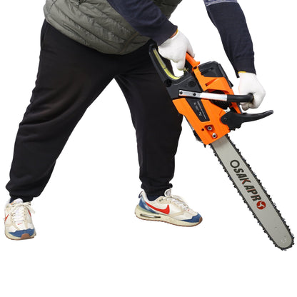 62CC Gas Powered Chainsaw, 2 - Cycle Petrol Handheld Cordless Chain Saw, Gasoline Gas Chainsaws for Tree Wood Cutting,with 18' and 20' guide bar and chain,Safety kit, Storage Bag, EPA compliant - 1st Choice Furniture Direct