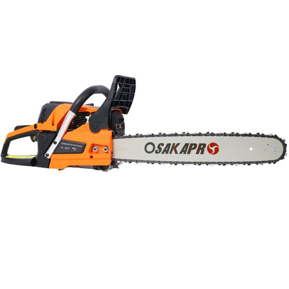 62CC Gas Powered Chainsaw, 2 - Cycle Petrol Handheld Cordless Chain Saw, Gasoline Gas Chainsaws for Tree Wood Cutting,with 18' and 20' guide bar and chain,Safety kit, Storage Bag, EPA compliant - 1st Choice Furniture Direct