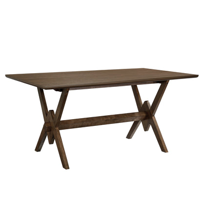 63' Double V Dining Table - Walnut - 1st Choice Furniture Direct