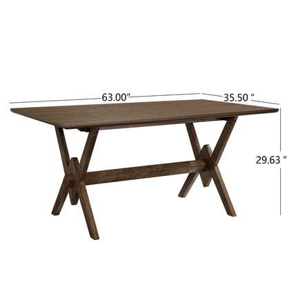 63' Double V Dining Table - Walnut - 1st Choice Furniture Direct