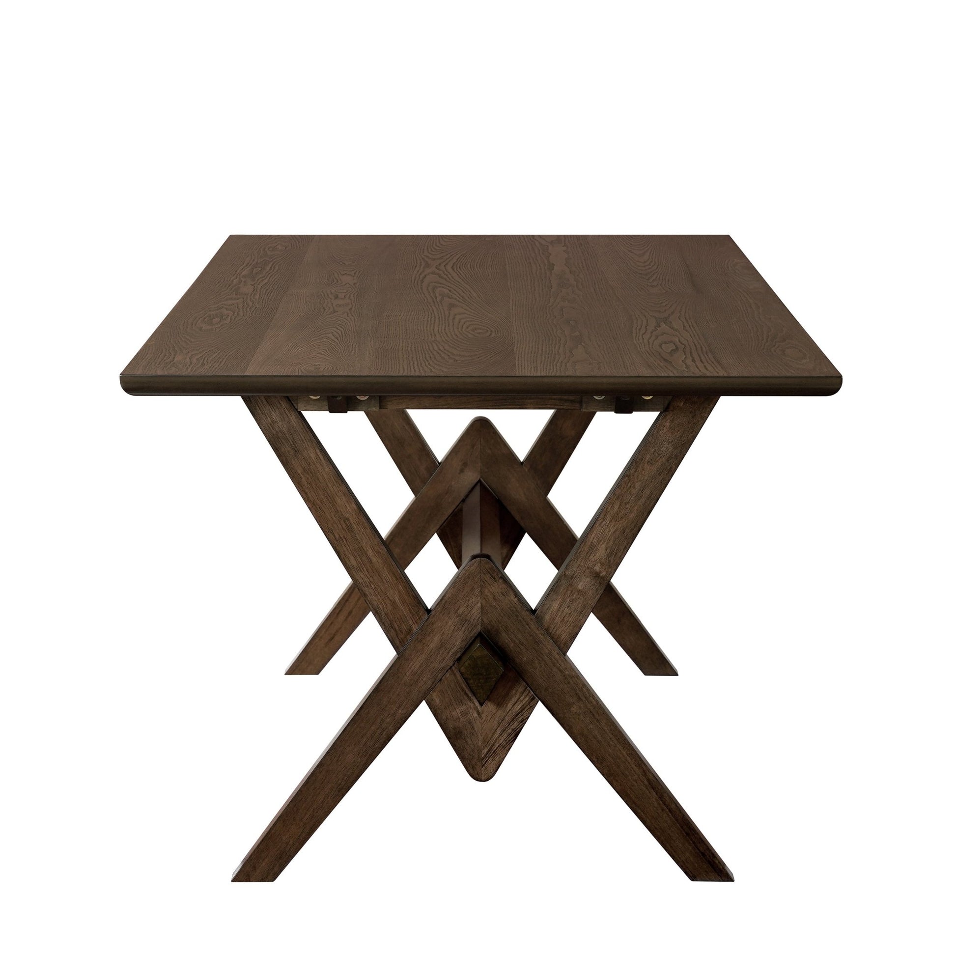 63' Double V Dining Table - Walnut - 1st Choice Furniture Direct