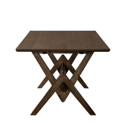 63' Double V Dining Table - Walnut - 1st Choice Furniture Direct