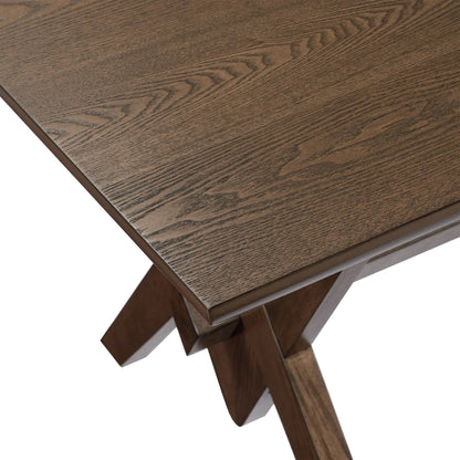 63' Double V Dining Table - Walnut - 1st Choice Furniture Direct