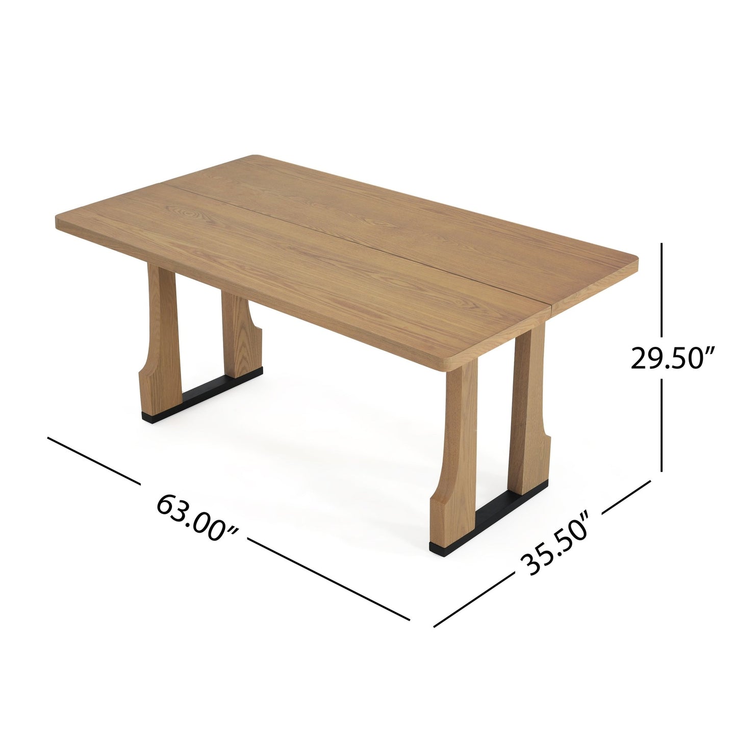63' Rectangular Dining Table (Light Ash) - 1st Choice Furniture Direct